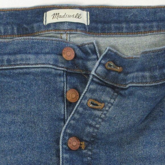 MADEWELL 10" High-Rise Skinny Raw Hem Denim Jeans Womens Plus Size 37 Button Fly - Picture 3 of 13